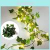 Beautiful Decorative Led Vine Light With Lush Green Leaves For Outdoor Holiday Garden Ambiance