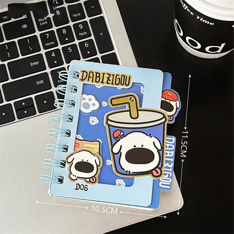 Creative Cartoon Puppy Coil Notepad Notebook Big Nose Dog Coil Book Cute Notebook Portable Account Book Notebook Stationery