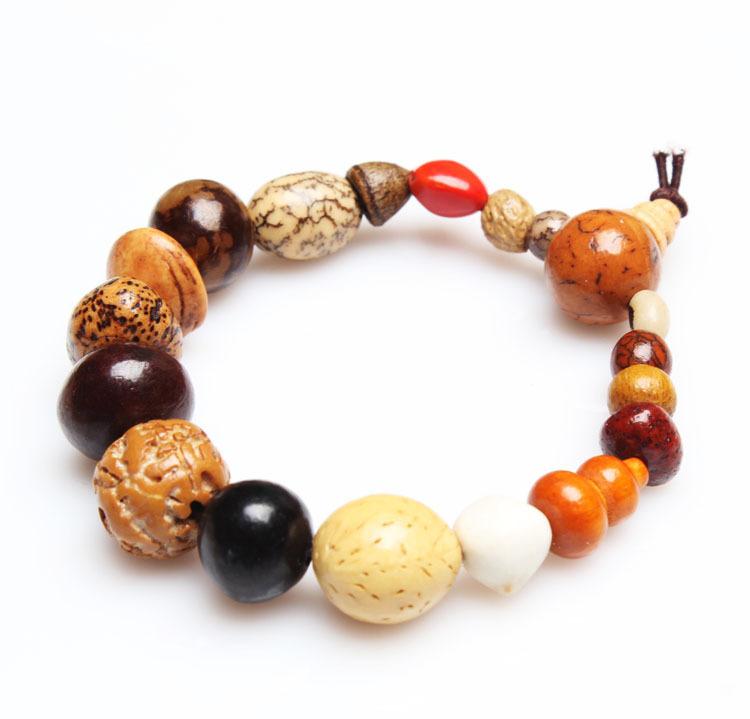 Retro Tibetan Buddhism Natural 18 Bodhi Beads Mala Bracelet Buddhist Meditation Prayer Jewelry Good Luck Energy Amulet
