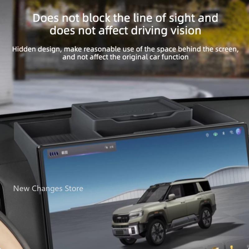 For BYD Denza B8 2025 Car Rear Storage Box Of Central Control Screen Instrument Panel Storage Box Modify Accessories