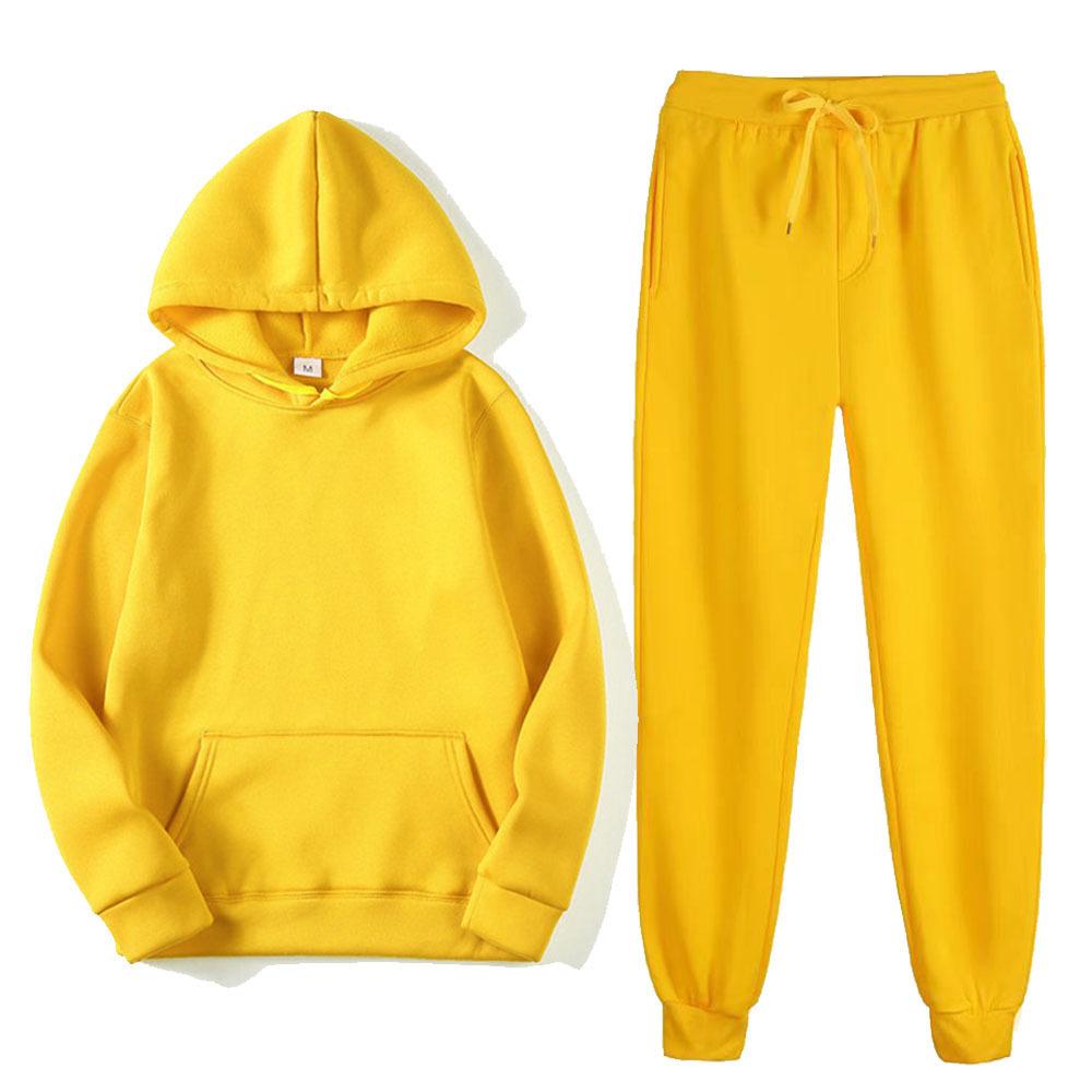 Hooded sweatshirt and hoodie set, casual loose sweatshirt and sweatpants, versatile two-piece hoodie and long pants