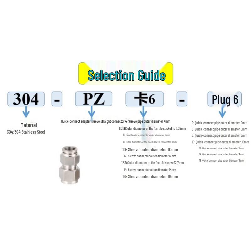 Stainless Steel Quick Connect Straight Fitting