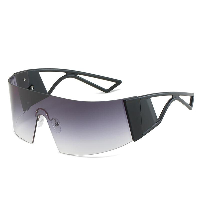 Fashion High Quality Futuristic Cool Sunglasses Personalized UV 400 Frameless One Piece Windproof Sunglasses for Women Men
