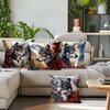Home Decor Autumn Wolves in Mountain Scenery Pillow Covers Pattern Cushion Cover Suitable for Sofa Bedroom Car Pillow Cover