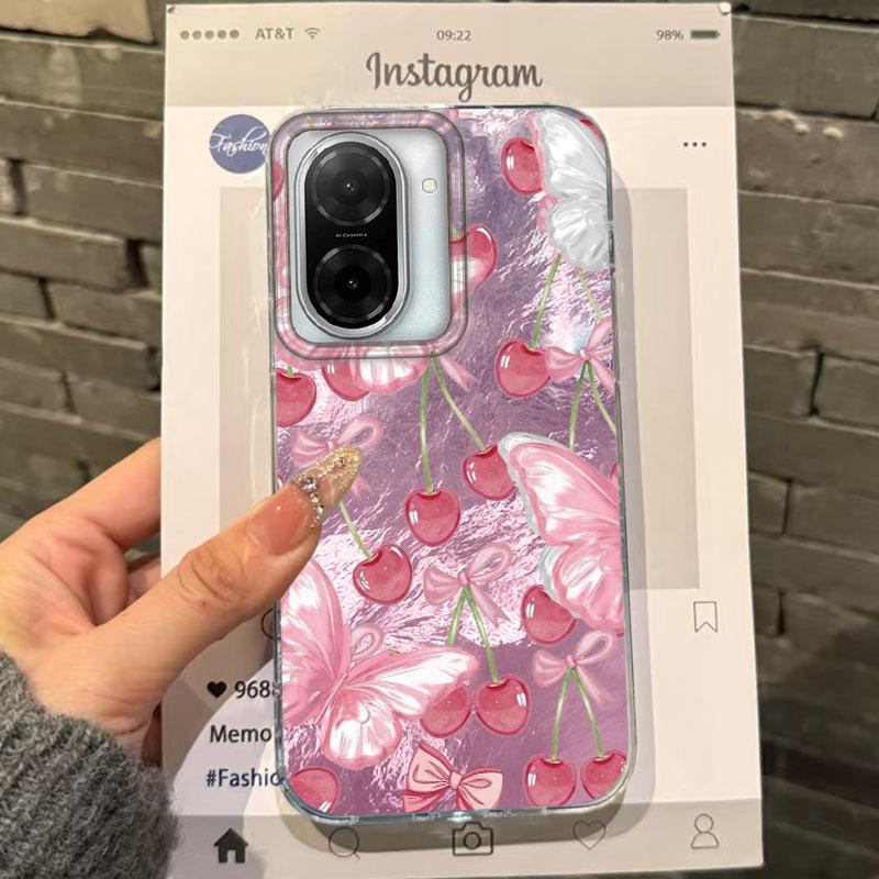 

Cute Cherry Butterfly Girls Case For Xiaomi Redmi 14C 13C 10 9A 9C Note 14 13 12 11 10S 9 8 Pro Plus A5 A4 A3 A2 A1 Fundas Cover poco X5 Pro 5G білий
