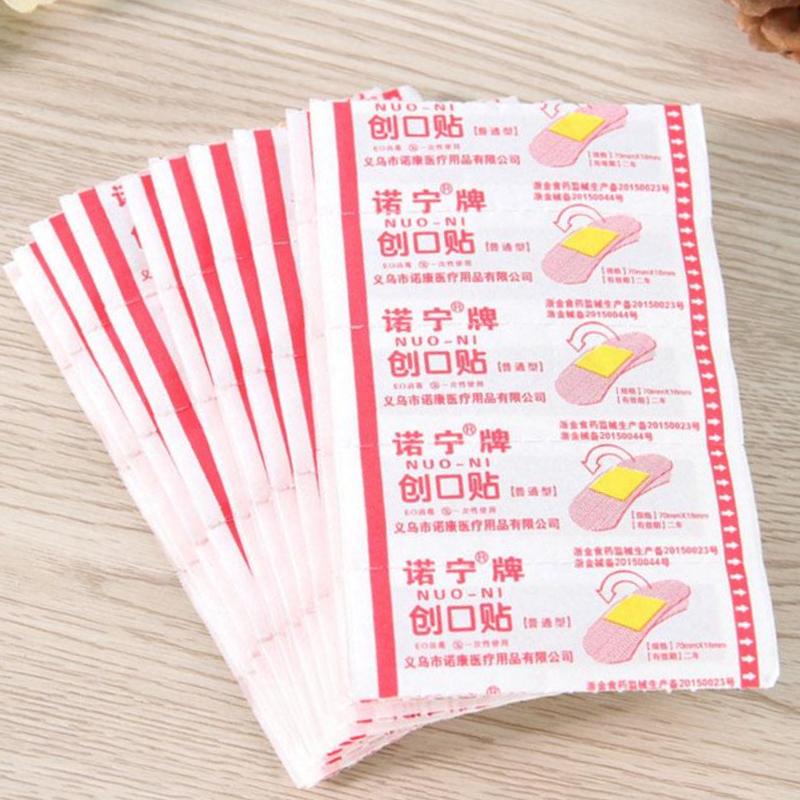 

100 шт. водонепроницаемые дышащие пластыри пластыри аптечка первой помощи для детей