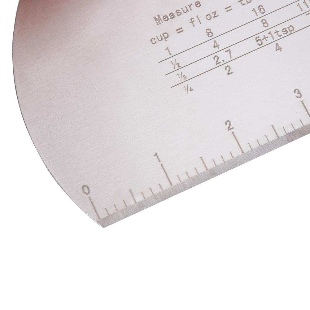 Stainless Steel Dough Cake Scraper Pizza Cutter Cutting Knife with Scale Baking Tool