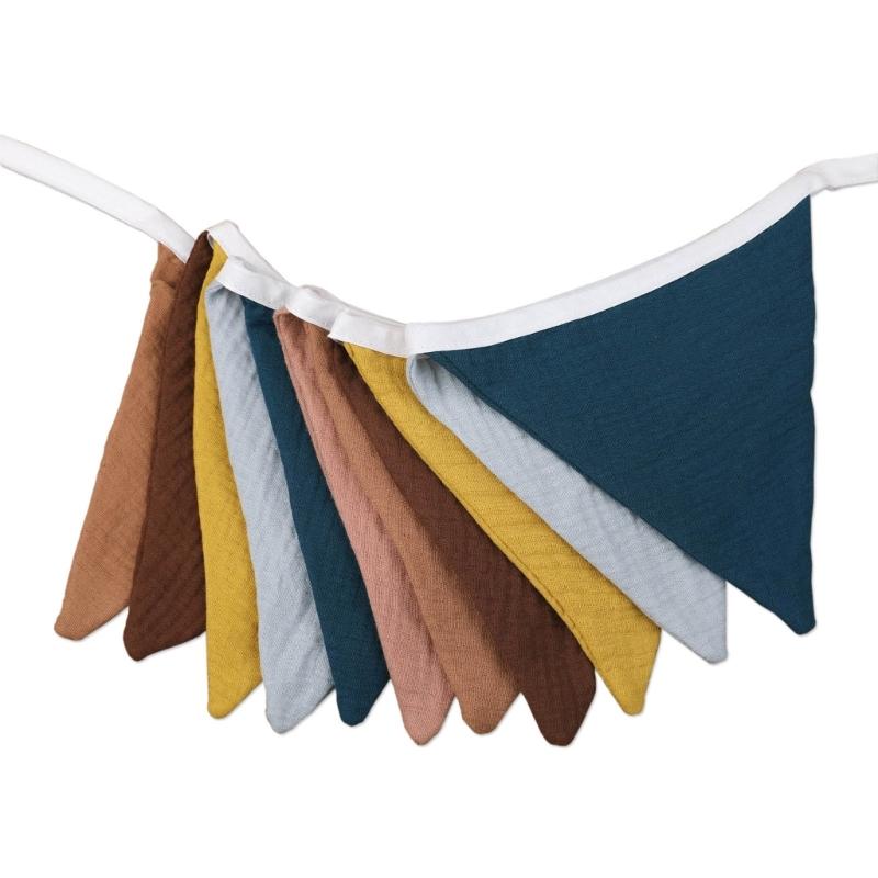 Modern & Stylish Cotton Bunting Flags Contemporary Flag Garland for Baby Shower Party Decor & Newborn Photography Props