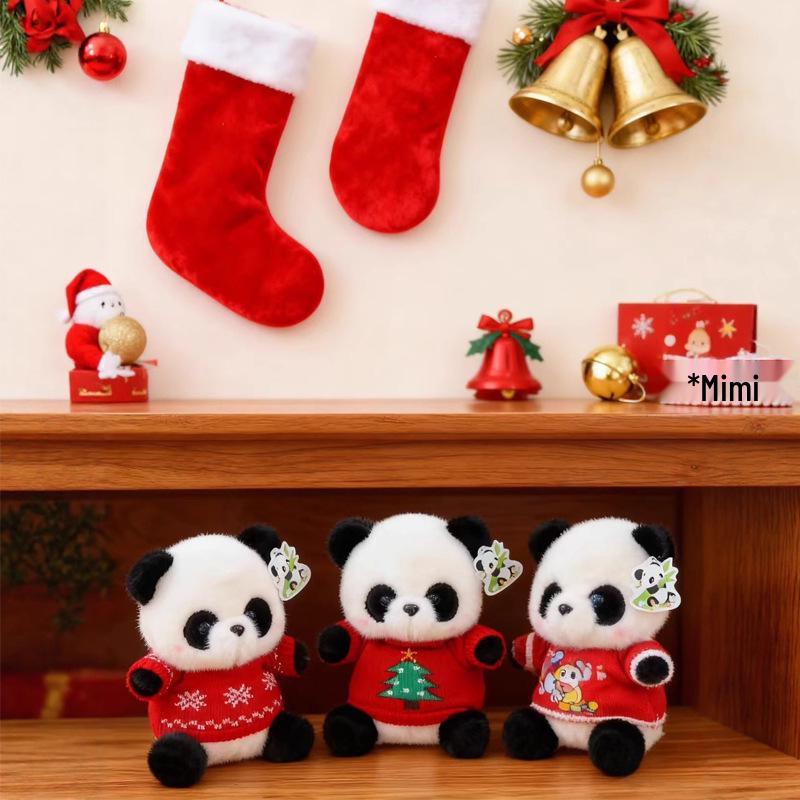 Christmas Panda Plush Toy: Cute Ornament & Gift for Tree Decoration