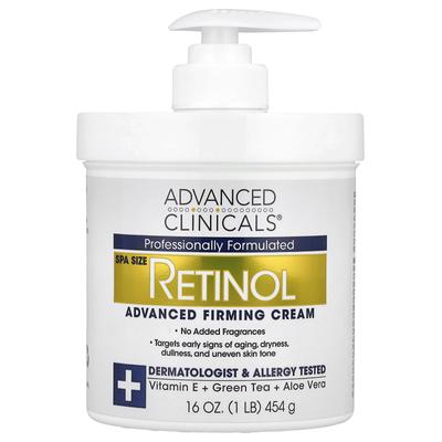 Advanced Clinicals, Rétinol, Crème raffermissante avancée, 16 oz (454 g)