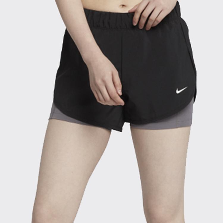 Nike Lightweight Quick-Dry Training Shorts Women Shorts Black Gray AR6354-013