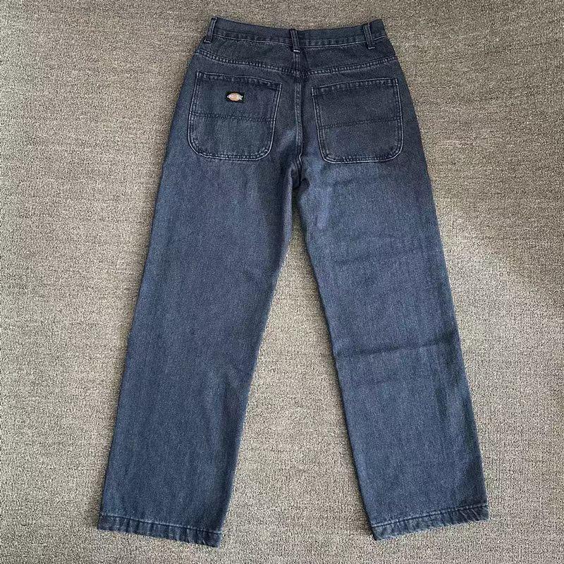 

Джинсы ZYLLO Y2K Джинсы для мужчин Уличная одежда Вышивка Деним Повседневные Джинсовые брюки мужская одежда 36 синий