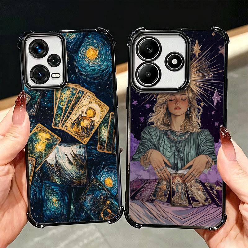 Hexe Tarotkarte Weiche Handyhülle Für Xiaomi Redmi Note 14 15 Pro Plus 13 12 11S 11T 5G 10 9S 9 Galvanisiert Anti-Fall Fundas