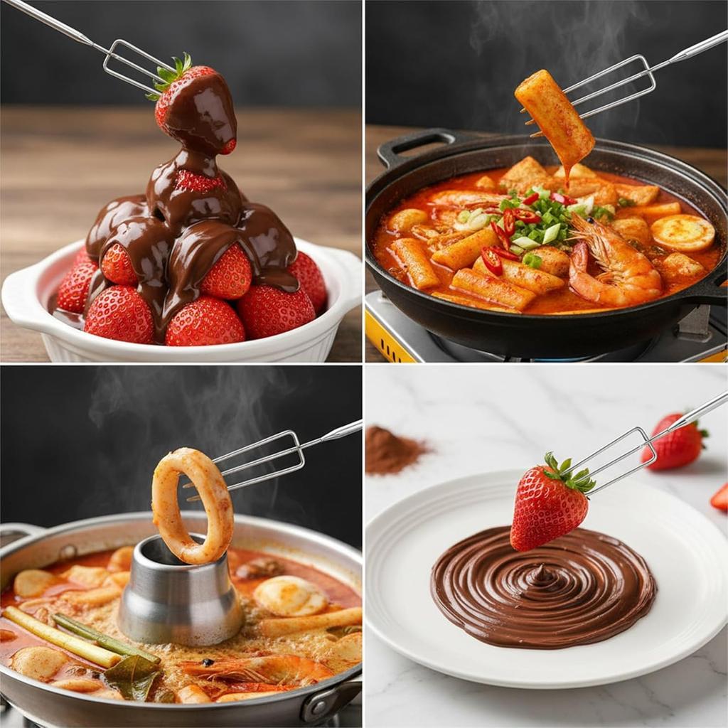 3 Piece Chocolate Dipping Tool, Stainless Steel Candy Dipping Tools, Chocolate Dipping Tools Set Dipping Fork, Fondue Fork, Spiral Fork, Candy Dipper