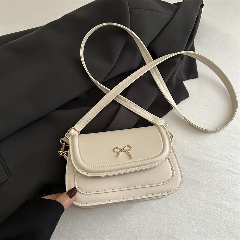 New armpit bag women's simple solid color shoulder saddle bag trendy fashion messenger small square bag