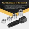 Milltrip 5Pcs Carbon Steel Sparks Plug Thread Repair Kit - 14mm Re-thread Tap Tool with 4 Inserts, Professional Cylinder Head Rethreading Tools for