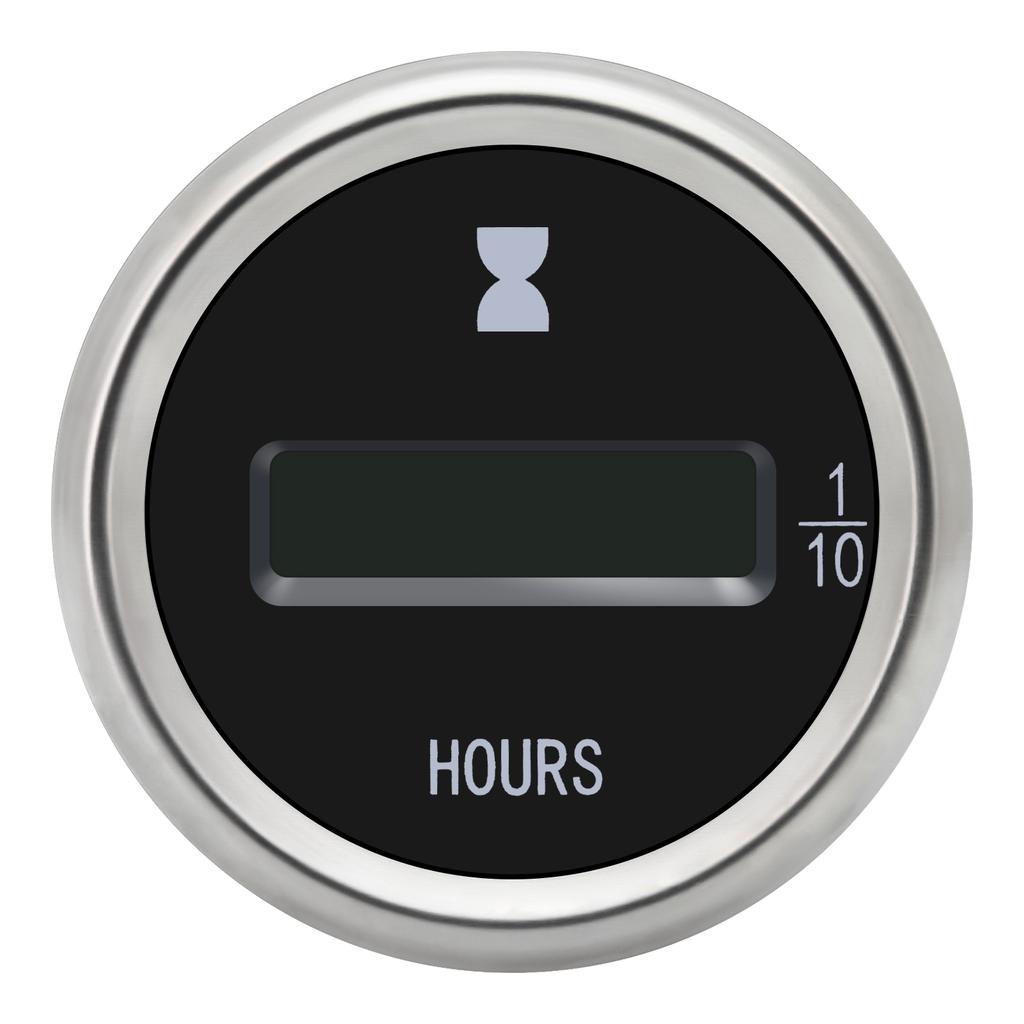 AD 52mm Clock for Car Motorcycle Accessories Hourmeters LCD Hour Meters for Marine Boat Yacht Digital Thermometer for Vehicles