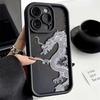 Red Gold Chinese Dragon Art Phone Case for iPhone 17 16 15 14 13 12 11 Series Pro Max Plus Double Layer Protection