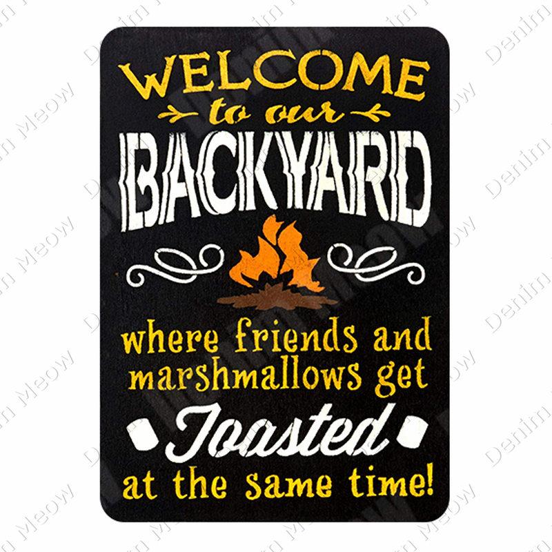 Lovely Flower WELCOME To My Home Iron Metal Poster Tin Sign Plate Wall Decoration Vintage Art Painting Family Rule Plaque A392