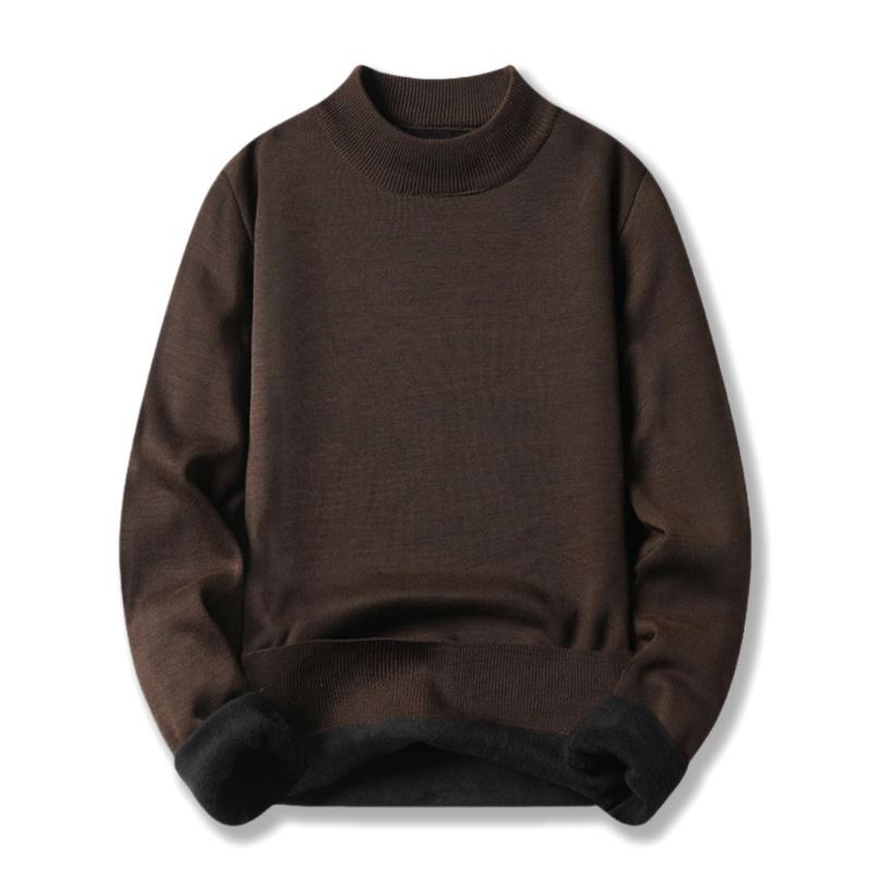 Winter New Style Half-high Collar Thickened One-piece Fleece Pullover Sweater