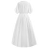 763 New Hot Selling Deep V Short Sleeve Split Dress