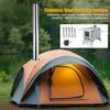 Wood Burning Stove with 5 Pipes Accessories, Visible Window Side Panels Heating Cooking Hot Tent Stove, Large Firebox Stainless Steel Stove for