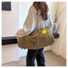 Canvas Zipper  Hot Selling Travel Bag Patchwork Large Capacity Casual Cute Shoulder Bag Soft Versatile Trendy Travel Duffels
