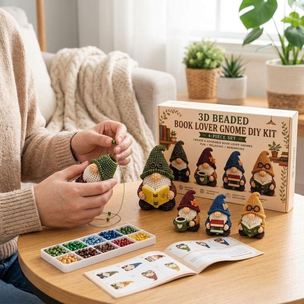 Educational Toy Handmade Bead Art Set Gnome Bead Doll Making Supply  School Project
