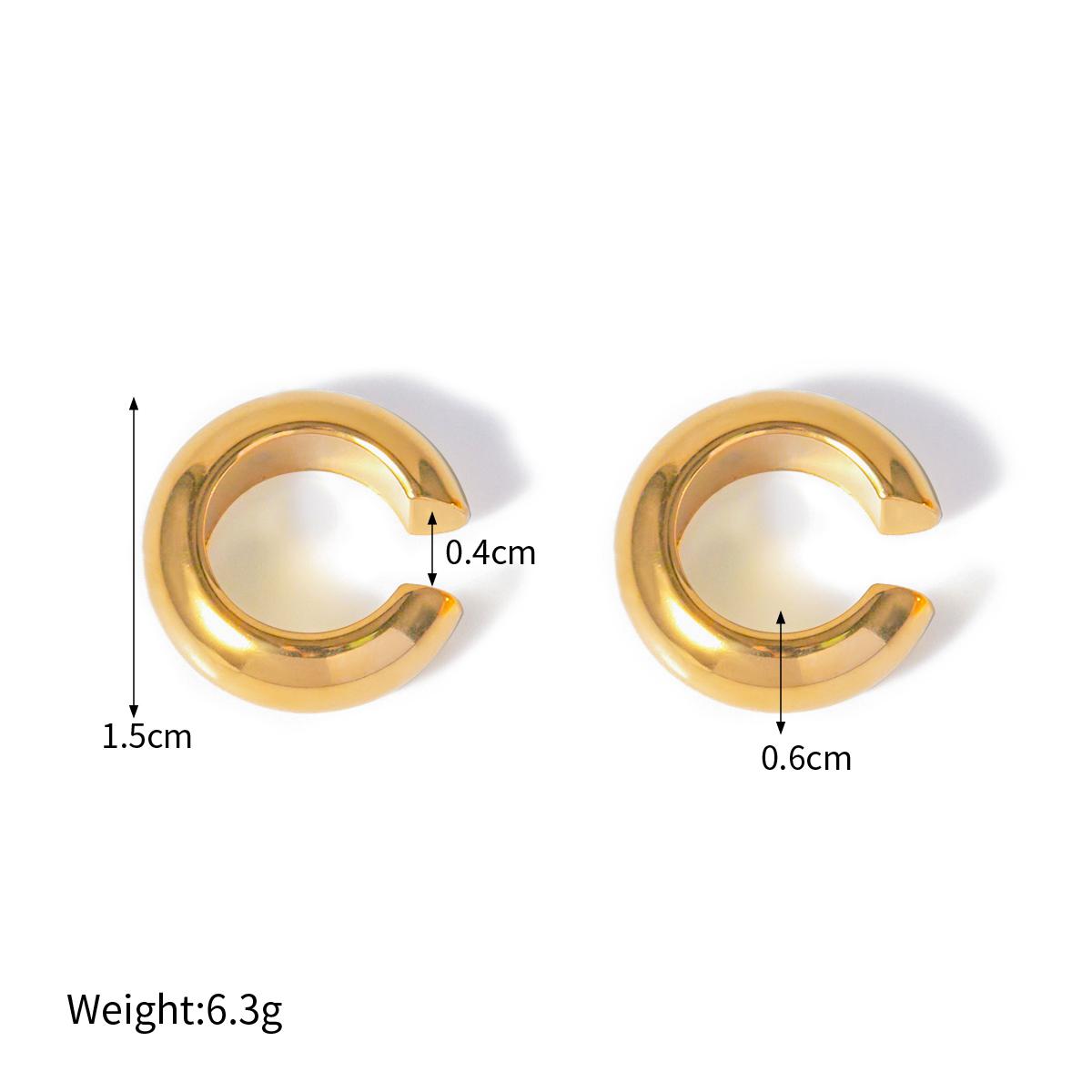 

Yori 2025 White Cubic Zirconia Earrings C Shaped Earrings for Women Tarnish Resistant Charm Jewelry Set Accessories Gift