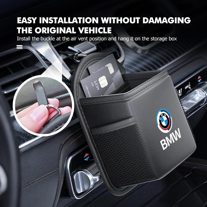 Car air outlet storage bag ID card bag double-layer storage bag For BMW G01 G02 F15 F16 G05 G06 G07 F07 G30 G32 F40 F44 F34