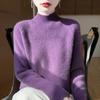 Thick Winter Wool Turtleneck Sweater Women 100 Percent Knit Pullover Tops MODERN NEW SAGA Jumpers Female