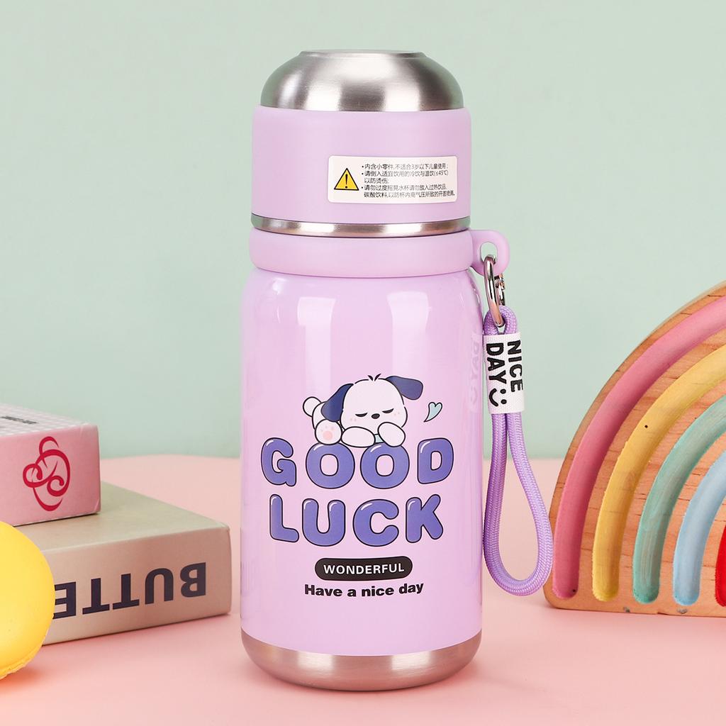Cute Stylish Sports Water Cup Steel Party Dog Thermos Cup Outdoor Portable Rope Handy Cup Durable Durable Useful