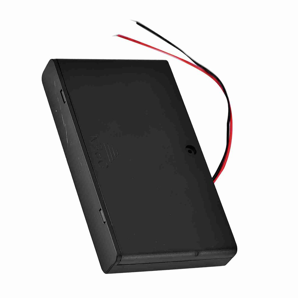 Tragbarer 8-teiliger AA-Batteriehalter Batterie-Aufbewahrungsbox mit Abdeckung und Netzschalter