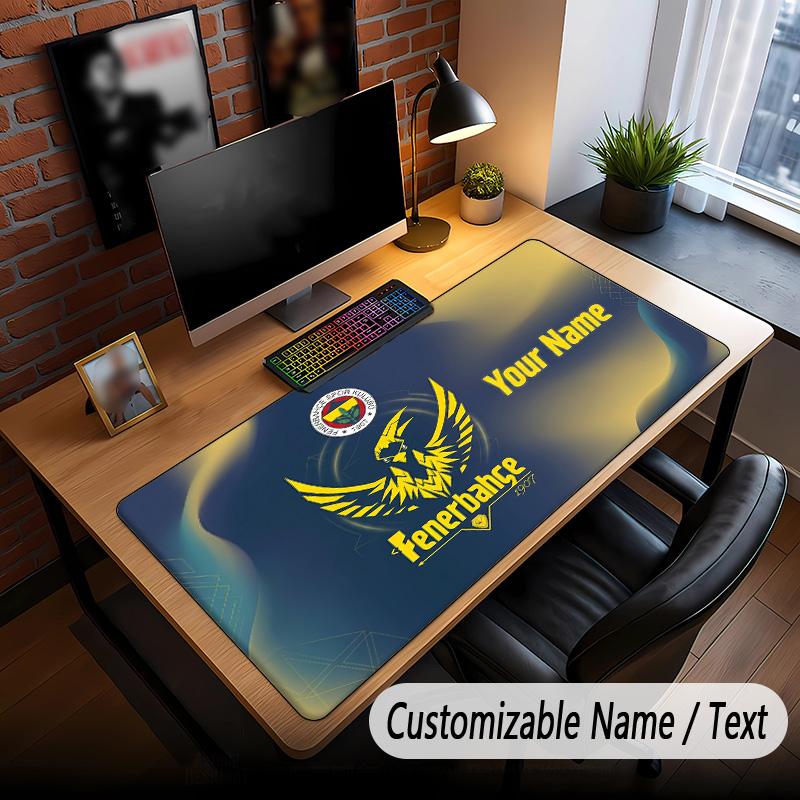 Large Mouse Pad Fenerbahçe FC Print Custom Name Text Desk Mat for Office Gaming