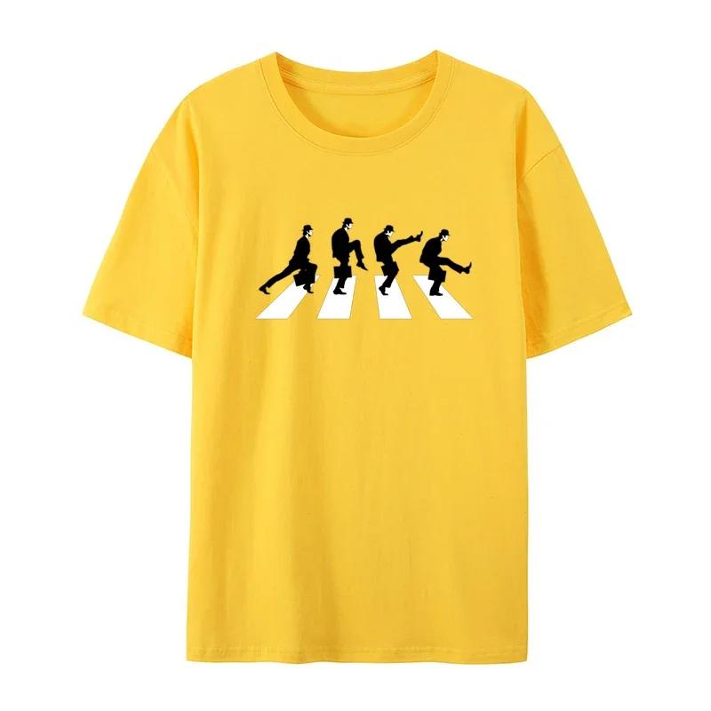 Men T-Shirt Monty Python The Ministry Of Sily Walks T Shirt Fashion Funny Short Sleeved Cotton Oversized Tshirt Personalty Tee
