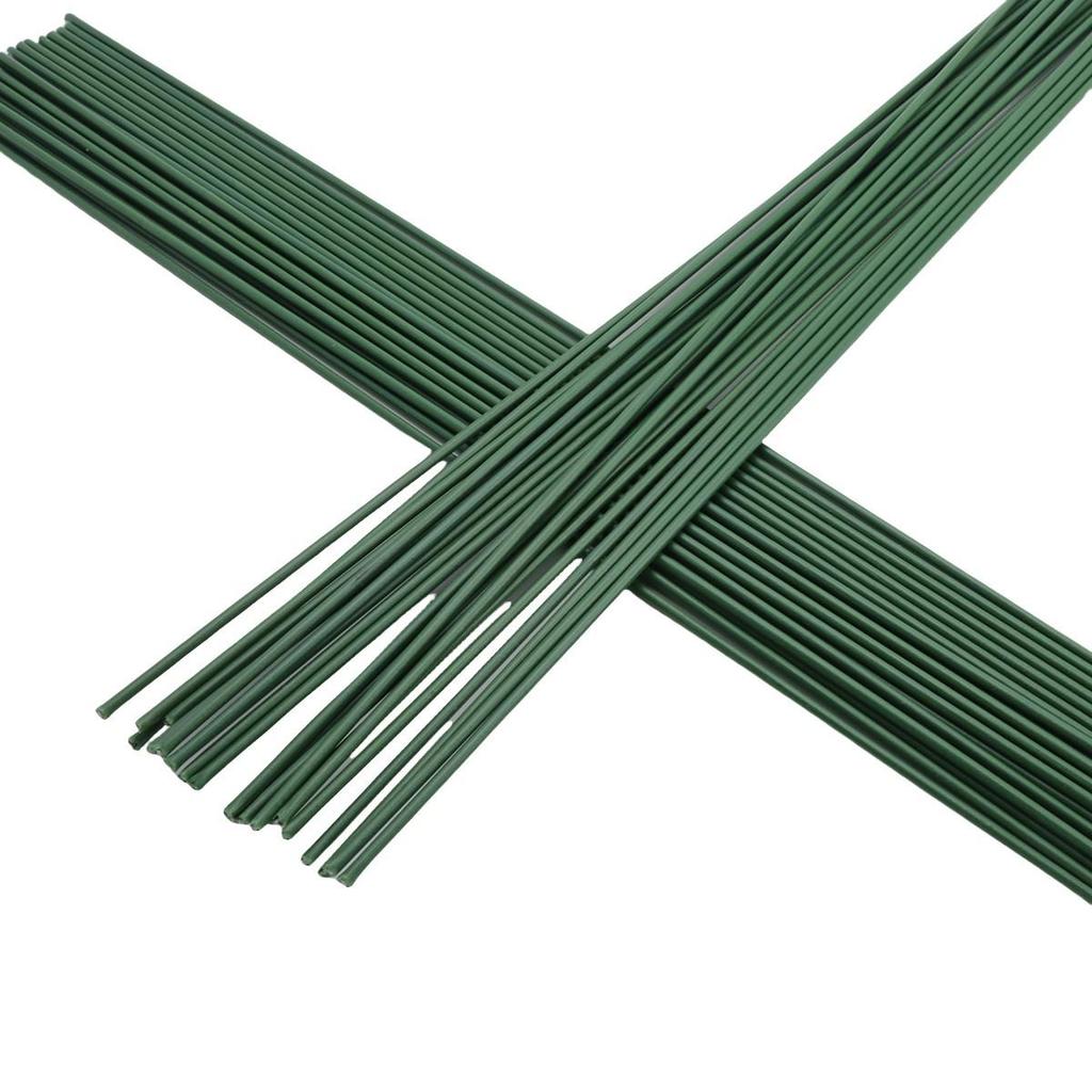 2mm Green Plastic Stem Artificial Rose for DIY Silk Flower Crafting