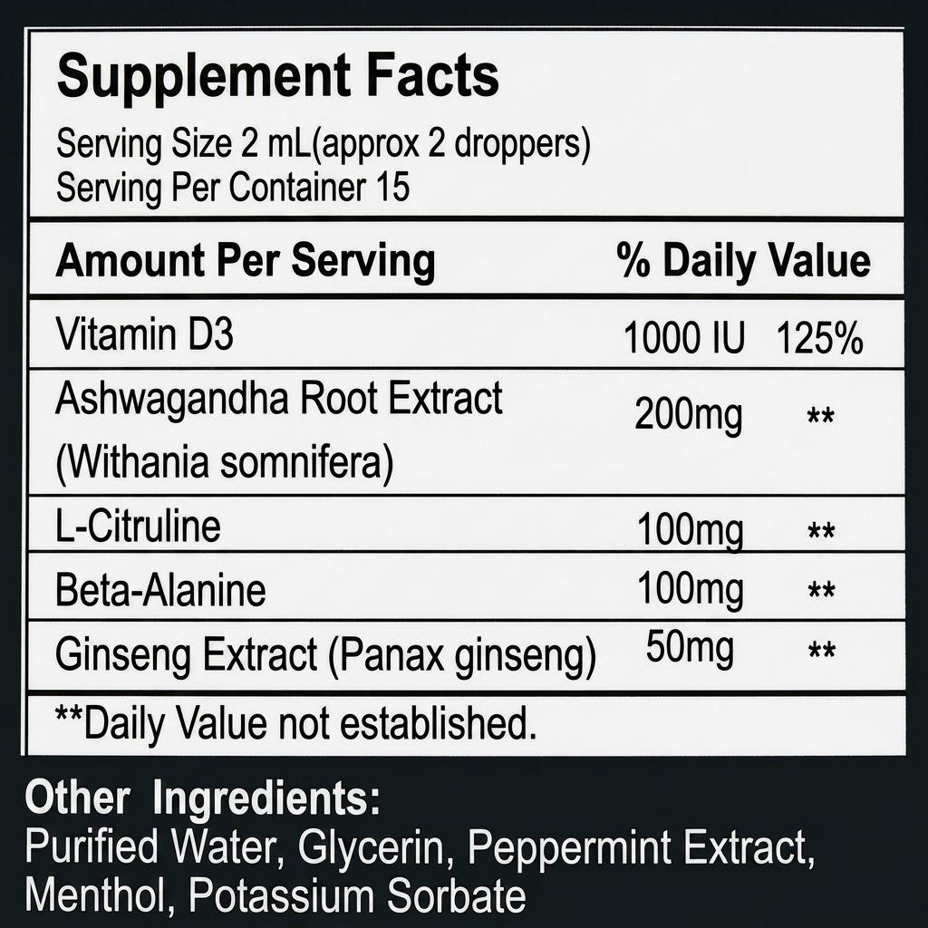 Atme mit Ark Flüssigsauerstoff-Tropfen – Leistungs- & Muskelregenerations-Booster (Vitamine C & E)