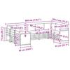 Outdoor Corner Sofa Set 7 pcs Natural Solid Acacia Wood and Polyester
