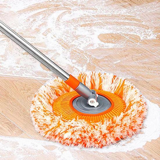 Cleaning Mop Easy Wringing Telescopic Rod Wet And Dry Dual Use Strong Bearing Capacity Good Water Absorption Floor Cleaning Long Handle Household