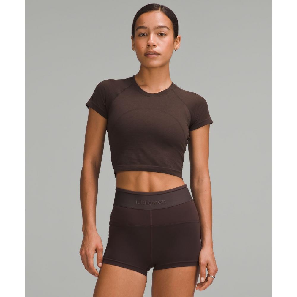 

Lululemon Swiftly Tech Cropped Short Sleeve Shirt 2.0 Espresso Espresso 8