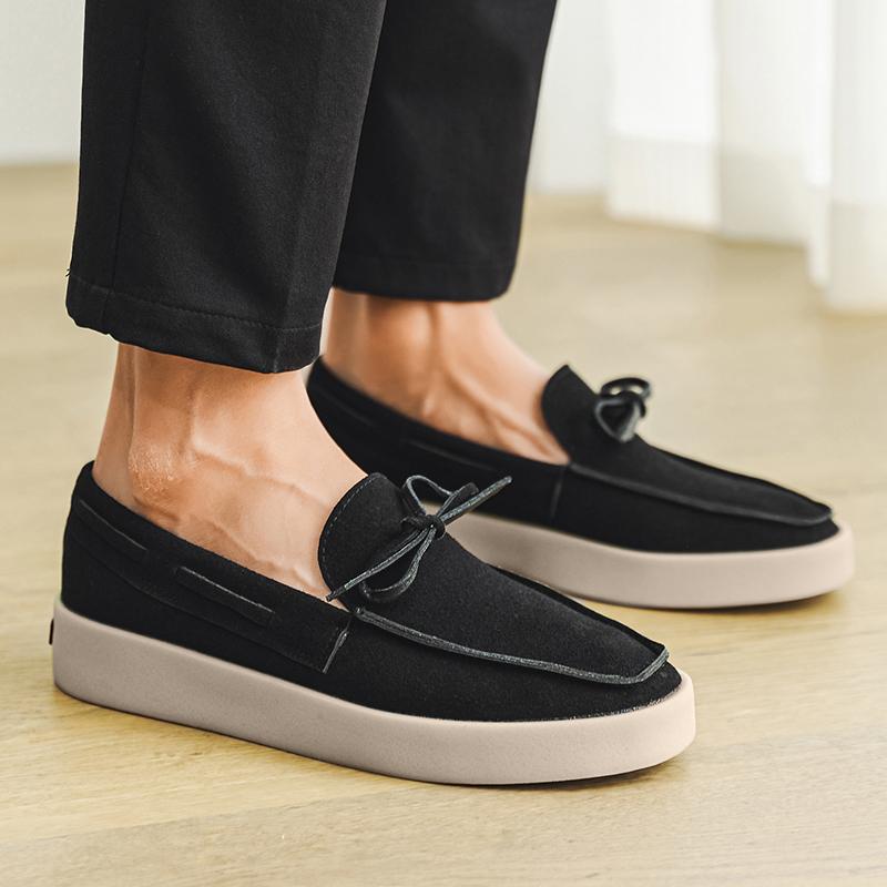 Fashion Men Loafers Outdoor Casual Shoes Comfortable Slip On Flats Breathable Lightweight Lazy Shoes Driving Shoes Walking Shoes