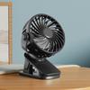 Small Charging Air Circulating Fan with LED Light Portable Desktop Clip Fan for Desk Bedside Table Use Enduring