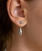 Tatiana Metal Tear Drop Ear Jacket Earrings Ec3258