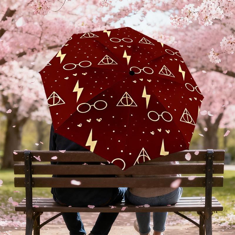 1PC Glasses Lightning_bolt Umbrella-8-Rib Reinforced, Automatic Open, Lightweight & Durable, Cute Fashion Accessory for Outdoor, D2617