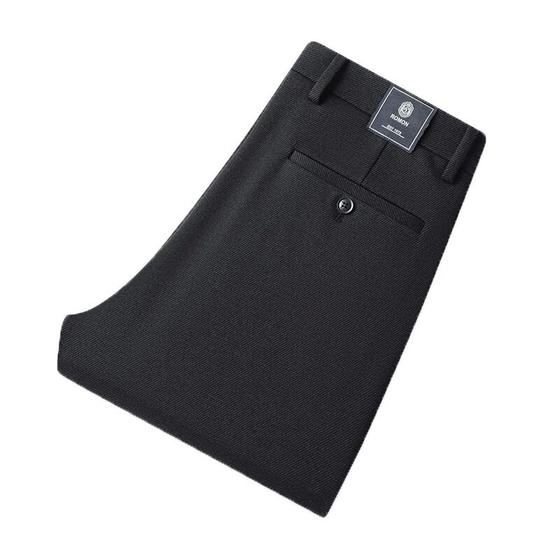 Romon Men's Wool Blend Business Casual Pants