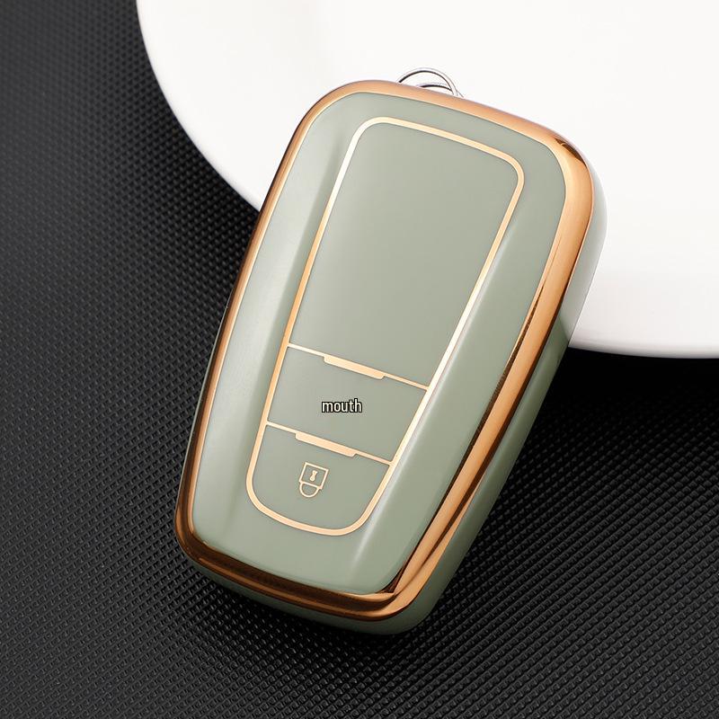 Toyota Crown Corolla Camry Sedan Gold TPU Soft Key Cover for Women
