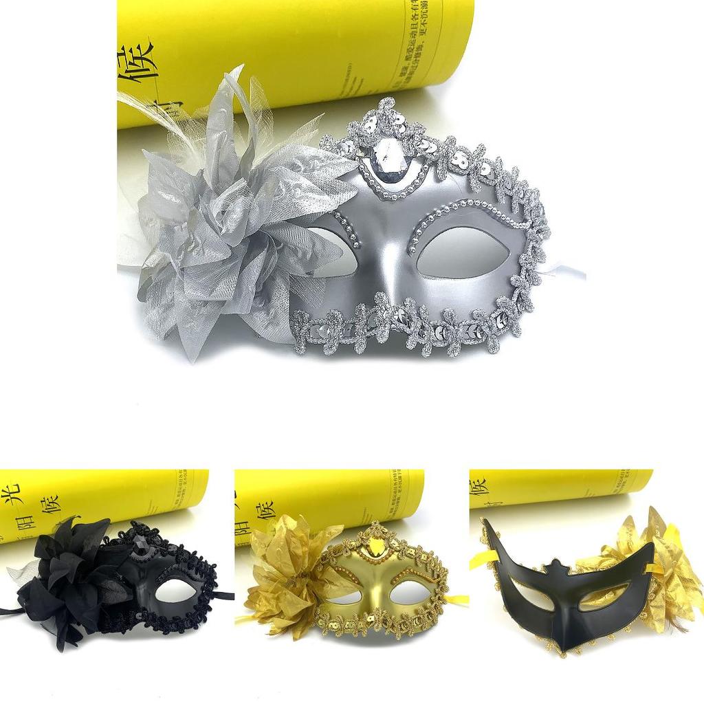 Halloween Costume Mask With Flower Decoration For Children And Adults Party Wear