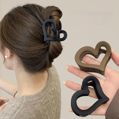 Matiniu paviršiumi padengtas meilės plaukų segtukas moterims, plaukų segtukas, matinis barretė, plaukų segtukas-šaukštelis, mergaitėms, korėjietiška mada, plaukų aksesuarai kuodui