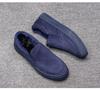 Men's Winter Fleece-Lined Canvas Loafers - Slip-On, Warm Casual Shoes