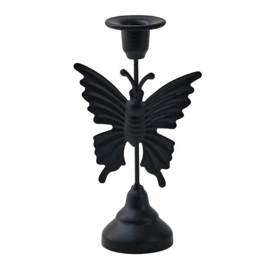 Decorative Vintage Candle Stand Metal Holder, Romantic Candlestick Dinner Table Centerpiece, Retro Style Decor Aged Texture for Wedding Party and Home